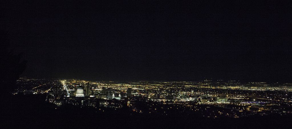 Night lights in Salt Lake City, Utah 
